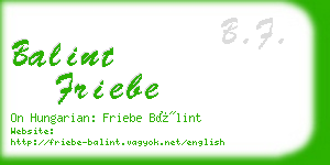 balint friebe business card